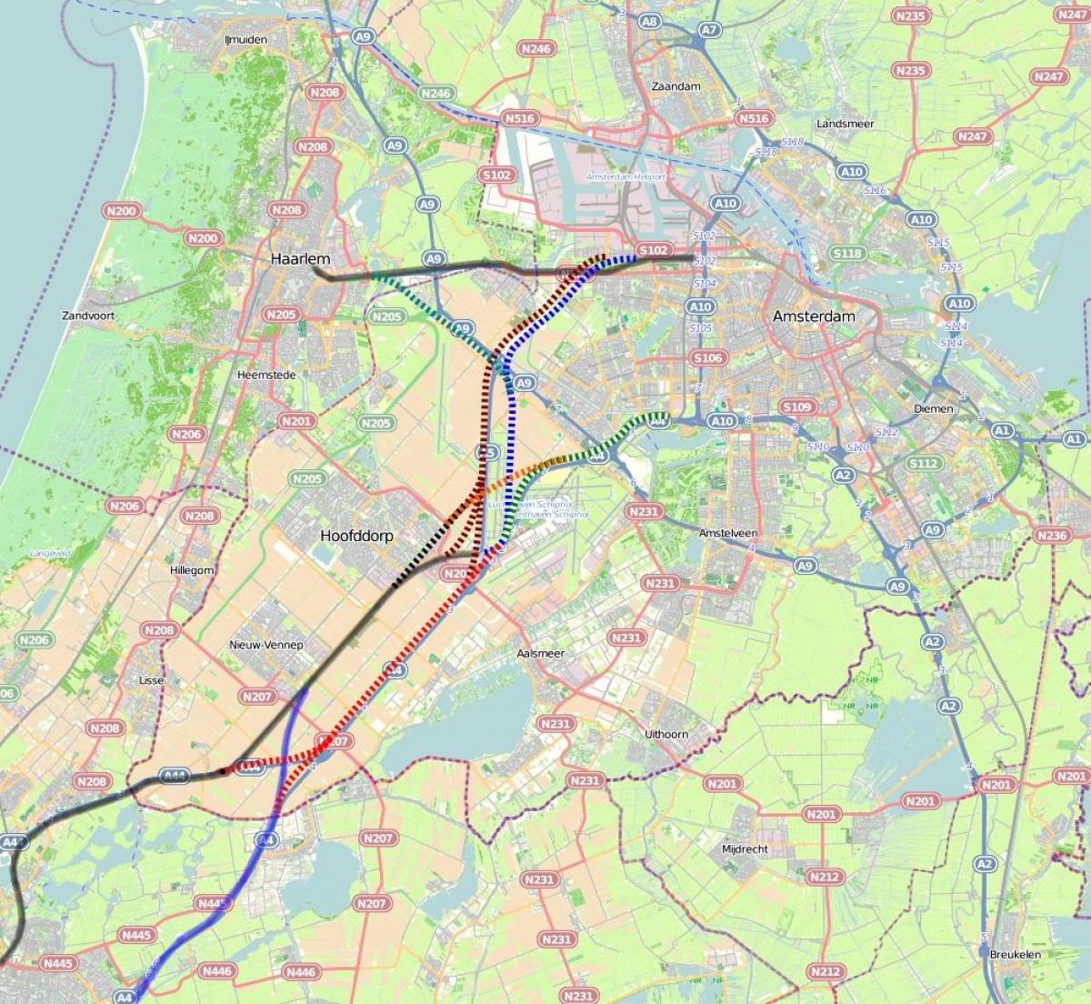 karta rute Schiphol karta rute karta rute Schiphol (Nizozemska) karta rute